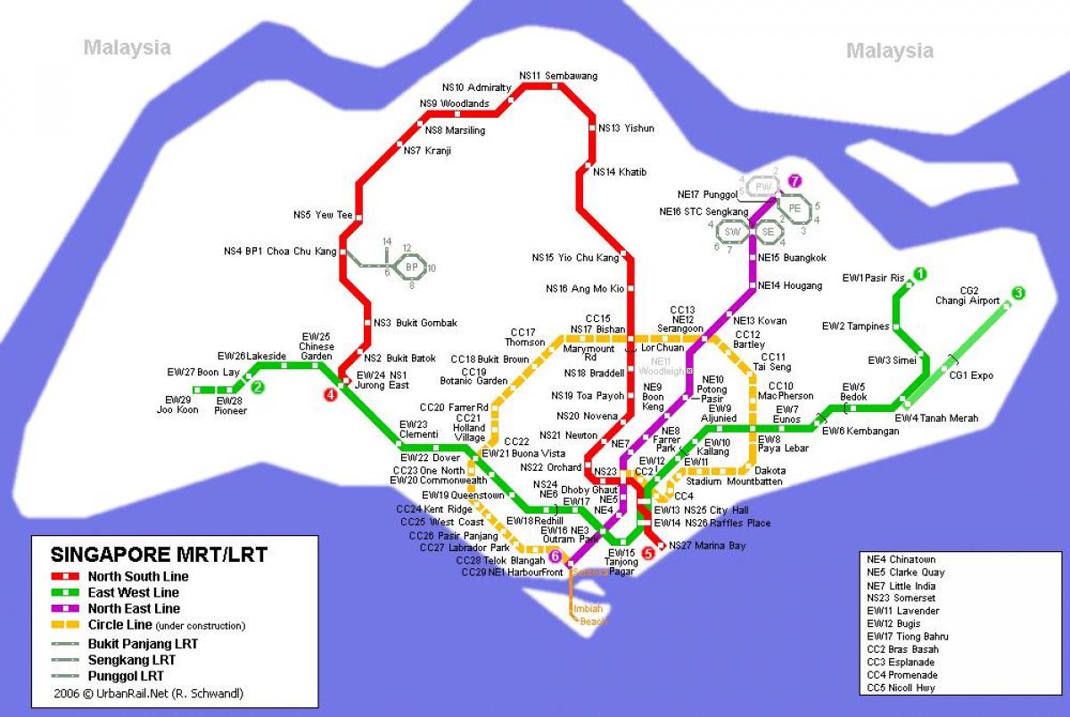 mtr route map Singapore