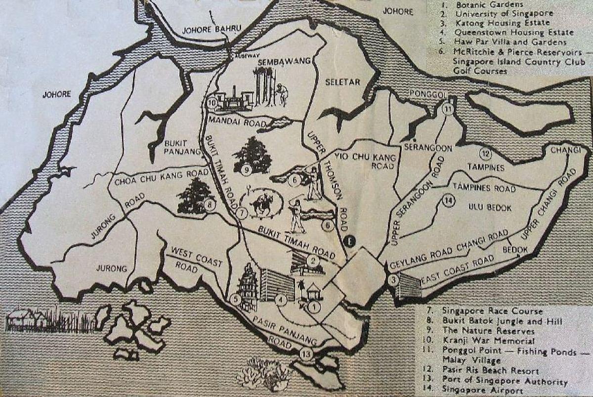 old map of Singapore