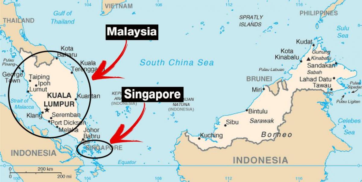 Singapore world map