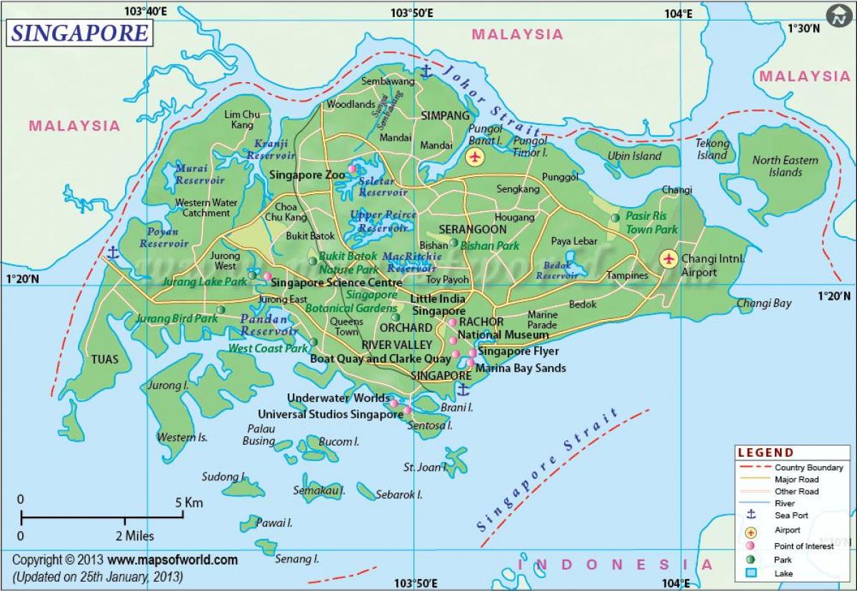 Singapore in map