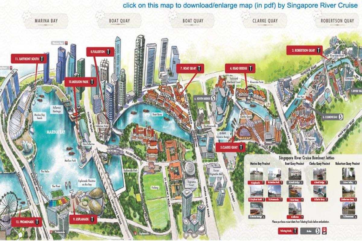 map of Singapore River Cruise