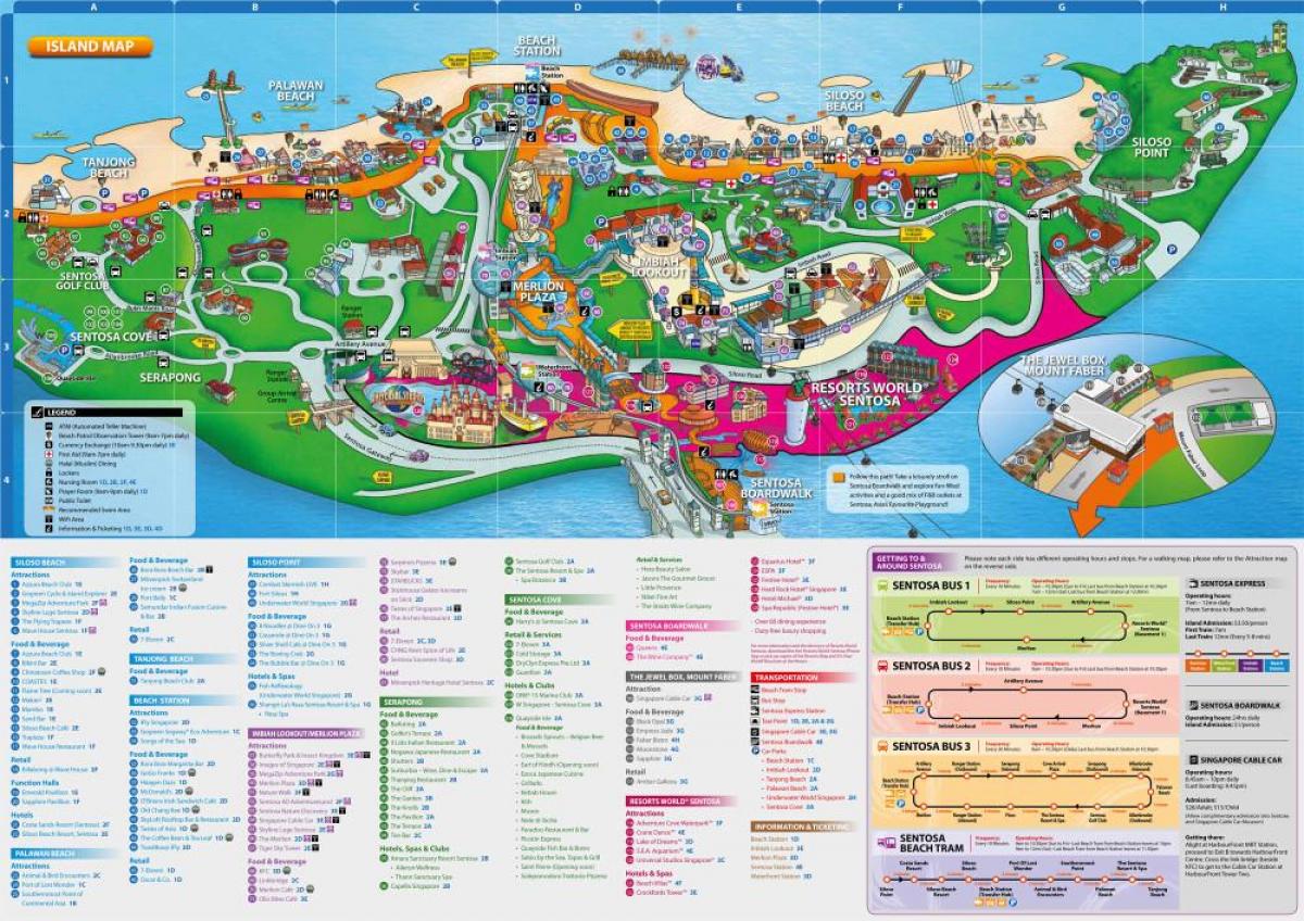 sentosa map attractions