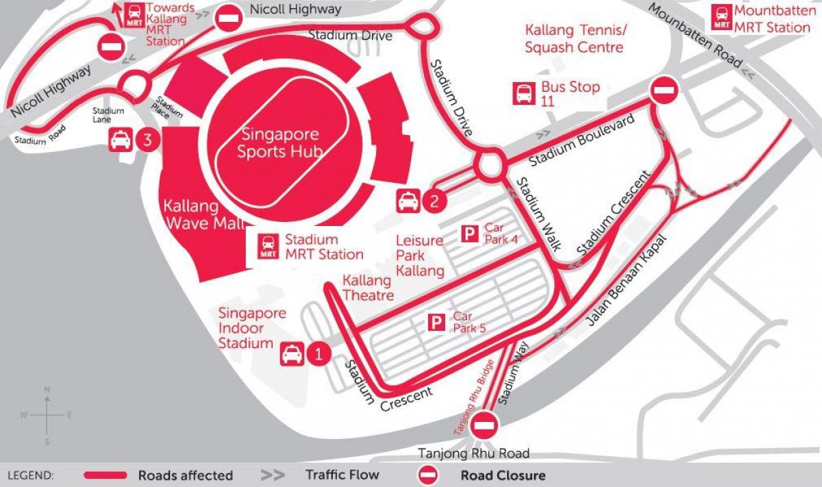 map of Singapore sports hub