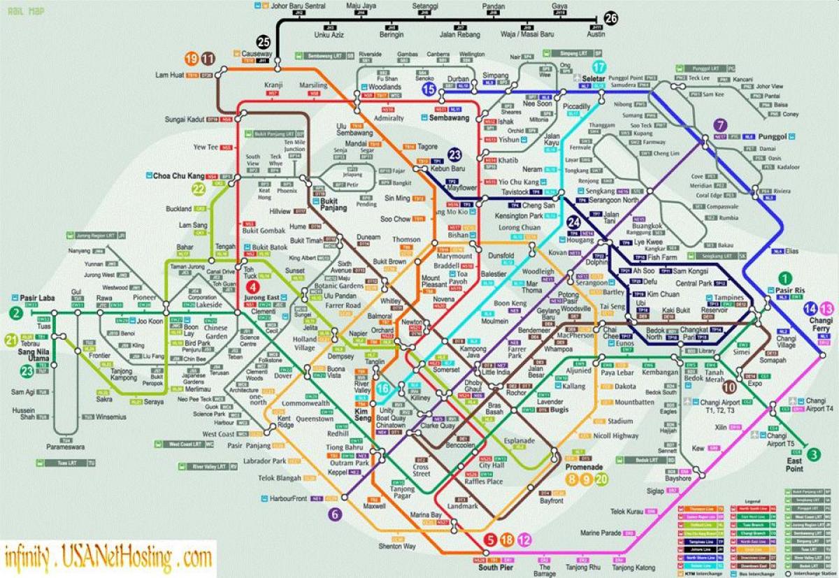 map of Singapore transport
