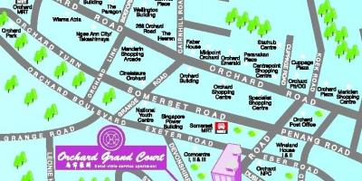 Orchard road Singapore map