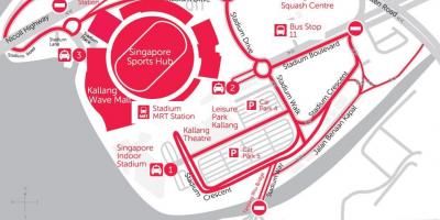 Map of Singapore sports hub